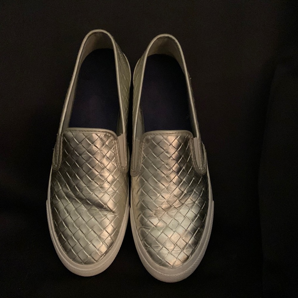 Sperry gold slip on shoes